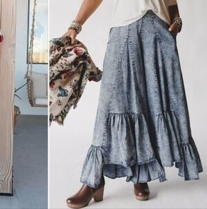 Three Bird Nest Costal Dream Wide Leg Ruffle Pants